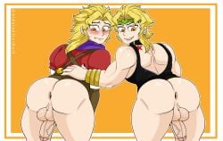 2boys alduinafterdark anus ass blonde_hair dio_brando dual_persona exposed_anus exposed_ass joestar_birthmark jojo's_bizarre_adventure male male/male male_only penis phantom_blood stardust_crusaders testicles