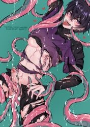 cum_in_ass indie_virtual_youtuber male_only male_with_painted_nails purple_hair shoto shoto_(vtuber) shxtou tentacle tentacle_on_male tentacle_on_nipple tentacle_penetration tentacle_sex torn_clothing virtual_youtuber