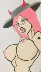 ahe_gao breasts female fortnite fortnite:_battle_royale harpy_haze_(fortnite) haze_(fortnite) naked pink_hair