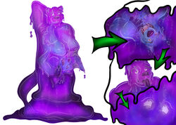 anthro balls blob canine comic digestion goo hi_res mammal melting mustelid nude otter penis predator/prey purple_skin slime soft_vore vore