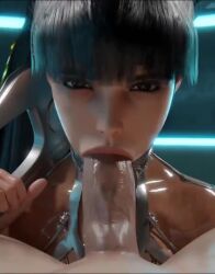 1boy 1girls 3d android android_girl animated asian asian_female bangs big_lips big_penis black_hair blender blowjob blowjob_face bodysuit brown_eyes close-up clothing deepthroat deepthroat_no_hands eve_(stellar_blade) eye_contact facing_viewer fellatio fellatio_face female female_focus fringe gretdb hetero intense_stare jellyfishjubilee large_penis light-skinned_female light-skinned_male light_skin looking_at_viewer loop looping_animation male moaning naughty_face oral pale-skinned_female pale_skin penis petite ponytail pov robot_girl saberwolf8 seductive_eyes seductive_look seductive_mouth sex shorter_than_10_seconds skin_suit_(stellar_blade) slim sony_interactive_entertainment sound sound_edit stellar_blade straight sucking_penis throat_noise vertical_video video video_games