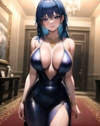 ai_generated breasts byleth_(female)_(fire_emblem) byleth_(fire_emblem) byleth_(fire_emblem)_(female) dress female female_only fire_emblem fire_emblem:_three_houses maplechad nai_diffusion nintendo solo stable_diffusion