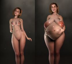 1girls 3d age_progression before_and_after belly big_belly big_breasts breasts female glasses human human_female hyper_belly hyper_breasts imfox light-skinned_female light_skin mature_female milf nipples pregnant pregnant_female pussy sagging_breasts solo solo_female