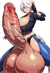 ai_generated angel_(kof) balls big_areola big_balls big_breasts big_penis big_testicles clothed clothing dickgirl erect_penis erection futanari futanurse huge_balls huge_breasts huge_cock huge_testicles intersex king_of_fighters large_areolae large_balls large_breasts large_penis large_testicles light-skinned_futanari light_skin penis scrotum short_hair testicles veiny_penis white_hair