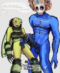 2boys anthro bara big_blue_bubble big_pecs big_penis boodoo bug gay genitals grumpyre humbug_(my_singing_monsters) insects jerking_off_one_another male masturbation monster muscular mutual_masturbation my_singing_monsters nipples shiny_skin veiny_cock voodoo wasp wings yaoi