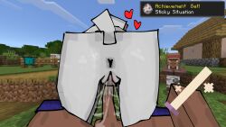 anthro anus bodily_fluids bovid caprine cum duo end_rod female fur gameplay_mechanics genital_fluids genitals hi_res holding_object human humanoid humanoid_genitalia male male/female mammal microsoft minecraft mojang penetration penis pussy sheep sheep_(minecraft) steve_(minecraft) tacodawg villager_(minecraft) white_body white_fur xbox_game_studios zoophilia