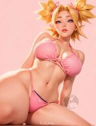 ai_generated bikini bikini_top commission elygordan elygordanart gigantic_ass gigantic_breasts gigantic_butt gigantic_nipples huge_ass huge_balls huge_breasts huge_nipples looking_at_viewer milf naruto naruto_(series) patreon sexy.ai temari temari(genin)