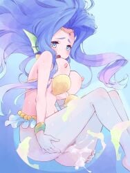 absurd_res areola big_breasts blue_eyes blue_hair blush bodily_fluids bra breasts censored clothing cum cum_in_pussy cum_inside female fin fish genital_fluids hair hi_res huge_breasts humanoid long_hair marine merfolk natsuki_takano navel nipples nude open_mouth penetration sanrio seashell_bra show_by_rock!! solo split_form underwater underwear vaginal_penetration vaginal_penetration wardrobe_malfunction water wendy_(show_by_rock!!)