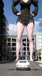 1girls 3d animated bare_legs barefeet barefoot car driving female female_focus female_only giantess leg_focus legs mp4 nier nier:_automata nier_(series) no_sound shorter_than_30_seconds solo_focus tagme video white_hair yasu_tsuyokute yasu_tsyokute yorha_2b