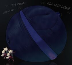 big_breasts blueberry_inflation breasts chipchell female furry inflation sunken_head sunken_limbs thick_thighs wide_hips