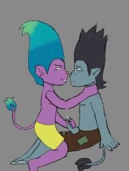 20th_century_fox asphyxiation blue_skin branch_(trolls) creek_(trolls) dreamworks gay gay_sex hickey masturbation precum purple_skin trolls_(film) universal_studios