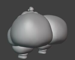 big_ass bubble_butt charlescharmele huge_ass hyper_ass mario_(series) nintendo overweight tagme thick_thighs wide_hips yoshi