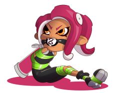 agent_8_(splatoon) armbinder ball_gag ball_gag ball_gagged ballgagged bondage female female_focus female_only gag gagged octoling octoling_girl splatoon splatoon_(series) splatoon_2 splatoon_2:_octo_expansion tape tape_bondage taped_legs