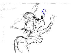 1girls animated animation anthro anthro_only byondrage female furry furry_breasts furry_female furry_only peril petra sketch solo swimsuit tagme underwater