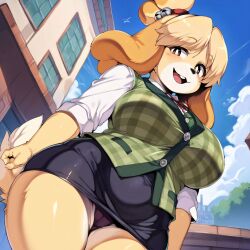 isabelle (animal crossing) from animal crossing by castle12