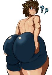 1boy arikato ass big_ass brown_hair bubble_butt fat_ass huge_ass kid_icarus male male_only nintendo pit pit_(kid_icarus) presenting_hindquarters solo solo_male