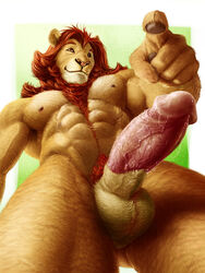 anhes balls erection feline lion male male_only mammal penis simba09 solo