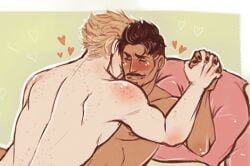 2boys anal anal_sex back_muscles bara biceps black_hair blonde_hair blush closed_eyes cullen_rutherford dark-skinned_male dark_hair dark_skin dorian_pavus dragon_age dragon_age_inquisition duo freckles froekenpest gay gay_anal gay_male gay_sex heart hearts_around_head holding_partner human interlocked_fingers kissing kissing_neck light-skinned_male light_skin looking_pleasured lying lying_down lying_on_back lying_on_partner lying_on_person mage male male/male male_only male_penetrated male_penetrating male_penetrating_male messy_hair muscles muscular muscular_male nails_painted nipples painted_nails pecs penetration penile_penetration penis_in_ass pillow sex shirtless shirtless_male straight_male video_games warrior yaoi