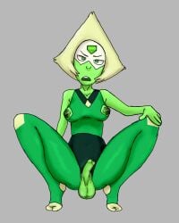 1futa areolae artist_request balls big_balls blonde_hair breasts cartoon_network clothed clothing erection futa_only futanari gem_(species) humanoid humanoid_penis mostly_clothed nipple_cutouts nipples penis peridot_(steven_universe) short_hair sitting smooth_balls smooth_penis solo source_request spread_legs steven_universe uncut_penis