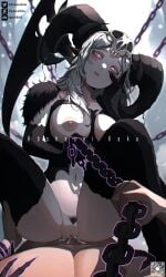 anime_style chains commission cum_in_pussy domination dungeons_and_dragons fantasy hoshaseikaku necromancer riding satyr skeleton