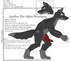 anthro apollon_the_alpha_werebeast canid canine fallen_and_cursed knot male mammal mythological_canine mythological_creature mythology ranger_luna solo were werecanid werecanine werewolf