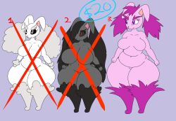 3girls big_breasts breasts chubby female furry lopunny pokémon_(species) pokemon pokemon_(species) thick_thighs thixxen wide_hips