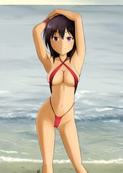 1girls bikini breasts danisariandi2 female female_only sling_bikini solo solo_focus swimsuit tagme yozora_mikazuki