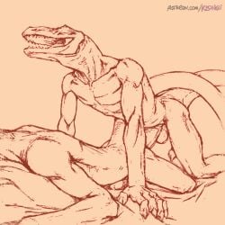 1:1 2d_animation anal anal_sex animated anthro balls biped dinosaur duo erection extinct genitals klongi male male/male nude penetration penile penile_penetration penis prehistoric_species reptile scalie sex tail