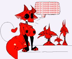 1girls 3boys big_ass big_breasts black_eyes demon demon_tail dialogue horns huge_thighs original red_skin sam_(xexeezy) xexeezy