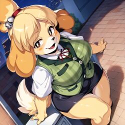 isabelle (animal crossing) from animal crossing by castle12