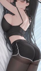 1girls ai_generated best_girl blue_archive breasts lewd lewd_expression lucy_(artist) nice_tits not_porn tagme