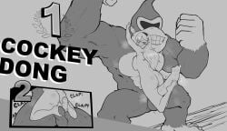 1boy 1girls ape corrin_(fire_emblem) corrin_(fire_emblem)_(female) crossover dominant_male donkey_kong donkey_kong_(series) feet_on_balls feet_on_penis female feral_on_female fire_emblem fire_emblem_fates footjob game_ui gameplay_mechanics greyscale interspecies line_art male monochrome nayaase_beleguii penis_in_pussy primate pussy size_difference smaller_female straight super_smash_bros. super_smash_bros._for_nintendo_3ds_and_wii_u super_smash_bros._ultimate tie toes