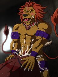 abs absurd_res anthro ass biceps blush bodily_fluids bovid bovine castle claws cum cum_in_ass cum_inside doggy_style duo ejaculation erection european_mythology excessive_cum excessive_genital_fluids felid from_behind_position genital_fluids genitals greek_mythology hi_res humanoid_genitalia humanoid_penis jewelry kurenai_(artist) lion lion_(princess_knight_catue) looking_pleasured male male/male mammal minotaur minotaur_(princess_knight_catue) mostly_offscreen_anthro mostly_offscreen_character mostly_offscreen_male muscular muscular_male mythology necklace nipples orgasm orgasm_face pantherine pecs penis princess_knight_catue sex sweat teeth tongue