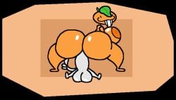 2d_animation aliasing anal anal_sex animated anon areola ass balls big_balls big_breasts big_butt big_dom_small_sub big_penis bouncing_breasts breasts citrus_(orangejuicemann) closed_eyes cowgirl_position digital_media_(artwork) dominant duo female food food_creature from_front_position fruit genitals gesture glistening glistening_balls glistening_body glistening_breasts glistening_butt glistening_genitalia grey_body hand_gesture huge_butt humanoid larger_female living_orange looking_at_viewer looking_back loop male male/female nude nxyitn on_bottom on_top orange_areola orange_body orange_breasts penetration penis plant seamless_loop sex short_playtime simple_background size_difference smaller_male smile standing teeth thick_thighs thumbs_up toothy_grin