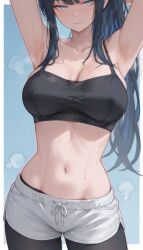 1girls ai_generated best_girl blue_archive breasts lewd lewd_expression lucy_(artist) nice_tits not_porn tagme