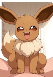 ai_generated anguirus12345 blush bodily_fluids brown_body brown_fur cowgirl_position duo eevee female female_penetrated feral feral_penetrated first_person_view from_front_position fur generation_1_pokemon genital_fluids hi_res human human_on_feral human_penetrating human_penetrating_feral interspecies looking_pleasured male male/female male_on_feral male_penetrating male_penetrating_female male_penetrating_feral mammal nintendo on_bottom on_top penetration penile penile_penetration penis_in_pussy pokemon pokemon_(species) pussy_juice sex tongue tongue_out vaginal_penetration zoophilia