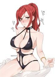 1girls adult adult_female areola_slip areolae areolae_slip bare_arms bare_chest bare_hands bare_hips bare_legs bare_navel bare_shoulders bare_skin bare_thighs belly belly_button bewitching_thighs big_breasts bikini black_bikini black_one-piece_swimsuit black_swimsuit black_swimwear blush blush_face blushing_at_viewer blushing_female blushing_lines breasts busty busty_female busty_girl child_bearing_hips cleavage collarbone curvaceous curvaceous_body curvaceous_female curvaceous_figure curvaceous_hips curvaceous_thighs curvy curvy_body curvy_female curvy_figure curvy_hips curvy_thighs digital digital_art digital_drawing digital_drawing_(artwork) digital_media digital_media_(artwork) embarrassed embarrassed_exposed_female embarrassed_expression embarrassed_female enen_no_shouboutai exposed_arms exposed_chest exposed_hips exposed_legs exposed_navel exposed_shoulders exposed_skin exposed_thighs female female_focus female_only fertile_hips fingers fire_force firefighter flustered flustered_female groin head_tilt high_resolution highres hourglass_figure huge_boobs huge_breasts inguinal_crease inguinal_ligament large_boobs large_breasts lean_figure lips lisa_isaribi long_hair looking_at_viewer mature mature_female midriff narrow_waist navel one-piece_swimsuit parted_bangs plump_breasts ponytail red_eyes red_eyes_female red_hair red_hair_female sephtis shiny_breasts shiny_hair shiny_legs shiny_shoulders shiny_skin shiny_thighs shoulders sidelocks simple_background sitting slender_body slender_waist slim_waist soldier solo swimsuit swimwear thick_thighs thighs tilted_head upper_body white_background wide_hips