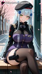 1girls 2025 ai_assisted ai_generated anime artist_name assault_rifle bangs beret blunt_bangs blush breast breasts bust cherry_blossoms chest crossed_legs explicit eyebrows_visible_through_hair facial_mark female german_flag girls'_frontline gloves green_eyes gun h&k_hk416 hair_ornament hat heckler_&_koch hi_res high_quality high_resolution highres hk416_(girls'_frontline) jacket long_hair looking_at_viewer patreon patreon_username petals rifle sidelocks silver_hair sitting skirt skypassion smile solo stable_diffusion teardrop thigh_strap thighhighs tree very_long_hair watermark weapon