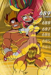 1boy 1girls aeolus06 ahe_gao big_penis biting_lip blonde blush bouncing_breasts bow breasts combo_counter crying disney disney_channel drooling female giffany gravity_falls headband male male/female penetration penis pink_hair pussy red_eyes rolling_eyes rough_sex rumble_mcskirmish sex shoes standing_sex sweat tears text thighhighs underboob vaginal vaginal_penetration