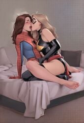 2girls ai_generated avengers big_ass big_breasts big_thighs breasts captain_marvel carol_danvers curvaceous curvy curvy_figure digital_media_(artwork) female female_only genderswap_(mtf) hips hourglass_figure huge_ass huge_breasts huge_thighs large_ass large_breasts large_thighs legs light-skinned_female light_skin marvel marvel_comics mature mature_female ms._marvel ms._marvel_(carol_danvers) peter_parker petra_parker phophopho rule_63 slim_waist spider-man spider-man_(series) spider-woman thick thick_hips thick_legs thick_thighs thighs voluptuous waist wide_hips wide_thighs male_to_female blonde_hair blonde_female brown_hair yuri