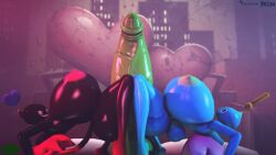 ! 2girls 3d 3d_background 3d_model anthro artist_name blue_body breasts cheese_the_chao dark_body dark_chao different_colored_body different_colored_nipples female green_penis hand_on_ground heart heart-shaped_pupils huge_breasts huge_cock humanoid light light_skinned light_skinned_female patreon patreon_username penis pink_nipples rgtdwtbr sega sonic_(series) sonic_the_hedgehog_(comics) sonic_the_hedgehog_(series) tail video_game_character video_games wings yellow_nipples