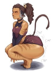 1girls 2025 animal_ears arched_back armpit_hair arms_between_legs artist_name ass ass_clapping ass_jiggle ass_shake barefoot big_ass blue_sclera body_hair booty_shorts bottom_heavy breasts brown_body brown_fur brown_hair cat_ears catra choker claws cleavage cleavage_cutout clothed clothed_female clothing crouching ear_piercing felid feline feline_humanoid female finger_claws freckles freckles_on_ass freckles_on_face freckles_on_shoulders fully_clothed fur hair heterochromia huge_ass humanoid jiggle jiggling_ass large_ass legs_together long_hair looking_at_viewer markings midriff motion_lines muffynbunarts netflix piercing ponytail scar she-ra_and_the_princesses_of_power short_shorts shorts side_view signature simple_background skindentation small_breasts smile smiling smiling_at_viewer solo squatting tail thick_thighs thighs tiptoes toe_claws twerking white_background wide_hips yellow_sclera