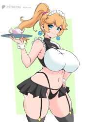 princess peach from mario (series) by momocka art