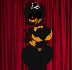alternative_version bendy bendy_and_the_ink_machine bendy_fem bendy_the_dancing_demon dagames demon_girl female female_only gospel_of_dismay huge_breasts huge_thighs malhare_(artist) succubus succubus_outfit succubus_tail succubus_tattoo tophat
