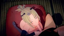 1boy1girl big_breasts big_penis blonde_hair blowjob breasts cum cum_on_face cumshot ejaculation female gintama gintoki_sakata hikar61 koikatsu lingerie male naked_female penis scar scar_on_face sex straight tagme tsukuyo video