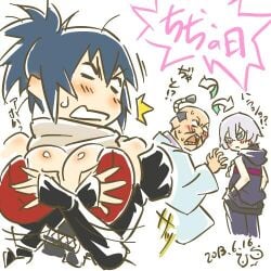 1:1_aspect_ratio alexander_nikolaevich_hell breast_grab breast_squeeze breasts groping huge_breasts kaneko_hiraku large_breasts low_resolution manyuu_chifusa manyuu_hikenchou seikon_no_qwaser seikon_no_qwaser_ii