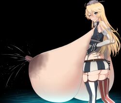 1girls alternate_breast_size big_breasts black_background blonde_hair blue_eye breasts breasts_out curvaceous curvy dark_nipples female female_only firecracker0147 garter_straps gigantic_breasts gigantic_thighs huge_breasts hyper hyper_breasts iowa_(kantai_collection) kantai_collection large_breasts milk milking solo solo_female thick_thighs thighhighs thighs
