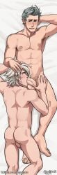 bara corrin_(fire_emblem) corrin_(fire_emblem)_(male) eggipus fire_emblem fire_emblem_fates gay gay_blowjob gay_sex male/male male_only silas_(fire_emblem)