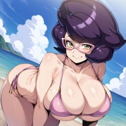 1girls ai_generated alternate_breast_size big_breasts bikini breasts busty castle12 curvaceous curvy curvy_body curvy_female curvy_figure female huge_breasts large_breasts nipples pokemon sweat sweating sweaty sweaty_body sweaty_breasts swimwear thick_thighs thighs venus_body wicke_(pokemon)