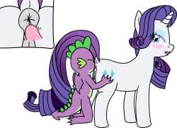 anal anal_oral_sex anal_sex anilingus anus dragon female fillyscent male male/female my_little_pony oral oral_sex poniidesu rarity_(mlp) rimjob rimming sex spike_(mlp) unicorn unicorn_pony